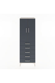Hyperion Dolap Tek Raflı 5 Çekmeceli Tek Askılı 60x44x182 - S56M026V2B