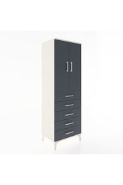 Hyperion Dolap Tek Raflı 5 Çekmeceli Tek Askılı 60x44x182 - S56M026V2B