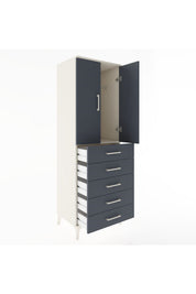 Hyperion Dolap Tek Raflı 5 Çekmeceli Tek Askılı 60x44x182 - S56M026V2B