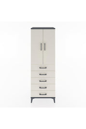 Hyperion Dolap Tek Raflı 5 Çekmeceli Tek Askılı 60x44x182 - S56M026V4B