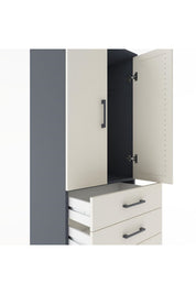 Hyperion Dolap Tek Raflı 5 Çekmeceli Tek Askılı 60x44x182 - S56M026V4B