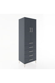 Hyperion Dolap Tek Raflı 5 Çekmeceli Tek Askılı 60x44x182 - S56M026V5B