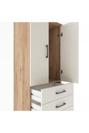 Hyperion Dolap Tek Raflı 5 Çekmeceli Tek Askılı 60x44x182 - S56M026V7B