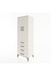 Hyperion Dolap Tek Raflı 4 Çekmeceli Tek Askılı 60x44x182 - S56M027V1B
