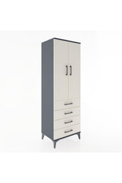 Hyperion Dolap Tek Raflı 4 Çekmeceli Tek Askılı 60x44x182 - S56M027V4B