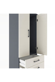 Hyperion Dolap Tek Raflı 4 Çekmeceli Tek Askılı 60x44x182 - S56M027V4B