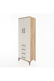 Hyperion Dolap Tek Raflı 4 Çekmeceli Tek Askılı 60x44x182 - S56M027V7B