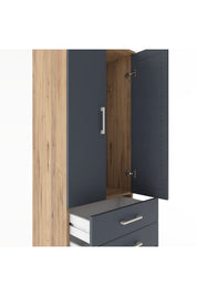 Hyperion Dolap Tek Raflı 4 Çekmeceli Tek Askılı 60x44x182 - S56M027V8B