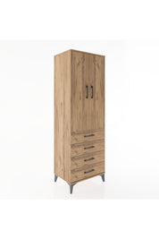 Hyperion Dolap Tek Raflı 4 Çekmeceli Tek Askılı 60x44x182 - S56M027V9B