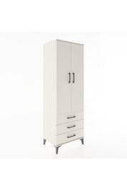 Hyperion Dolap Tek Raflı 3 Çekmeceli Tek Askılı 60x44x182 - S56M028V1B