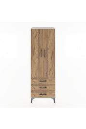 Hyperion Dolap Tek Raflı 3 Çekmeceli Tek Askılı 60x44x182 - S56M028V3B