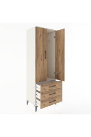 Hyperion Dolap Tek Raflı 3 Çekmeceli Tek Askılı 60x44x182 - S56M028V3B