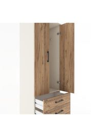 Hyperion Dolap Tek Raflı 3 Çekmeceli Tek Askılı 60x44x182 - S56M028V3B