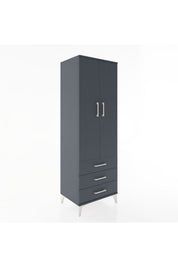 Hyperion Dolap Tek Raflı 3 Çekmeceli Tek Askılı 60x44x182 - S56M028V5B
