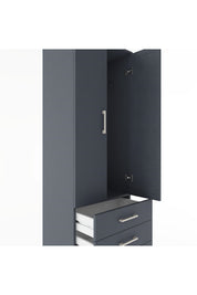 Hyperion Dolap Tek Raflı 3 Çekmeceli Tek Askılı 60x44x182 - S56M028V5B