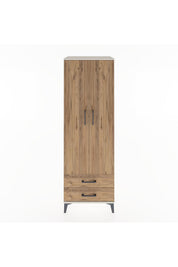 Hyperion Dolap Tek Raflı 2 Çekmeceli Tek Askılı 60x44x182 - S56M029V3B