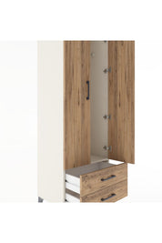 Hyperion Dolap Tek Raflı 2 Çekmeceli Tek Askılı 60x44x182 - S56M029V3B