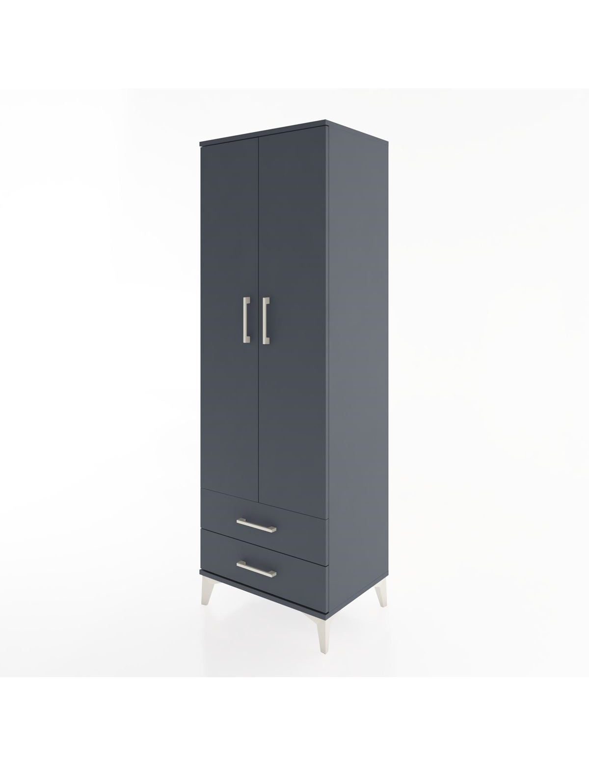 Hyperion Dolap Tek Raflı 2 Çekmeceli Tek Askılı 60x44x182 - S56M029V5B