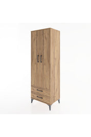 Hyperion Dolap Tek Raflı 2 Çekmeceli Tek Askılı 60x44x182 - S56M029V9B