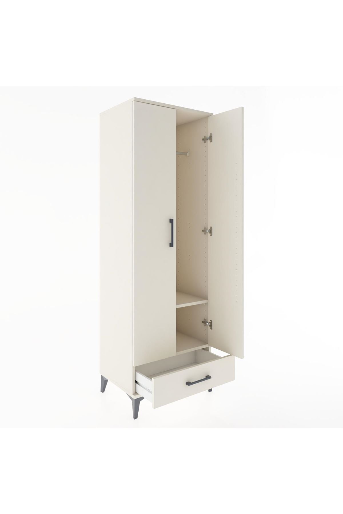 Hyperion Dolap 2 Raflı Tek Çekmeceli Tek Askılı 60x44x182 - S56M030V1B