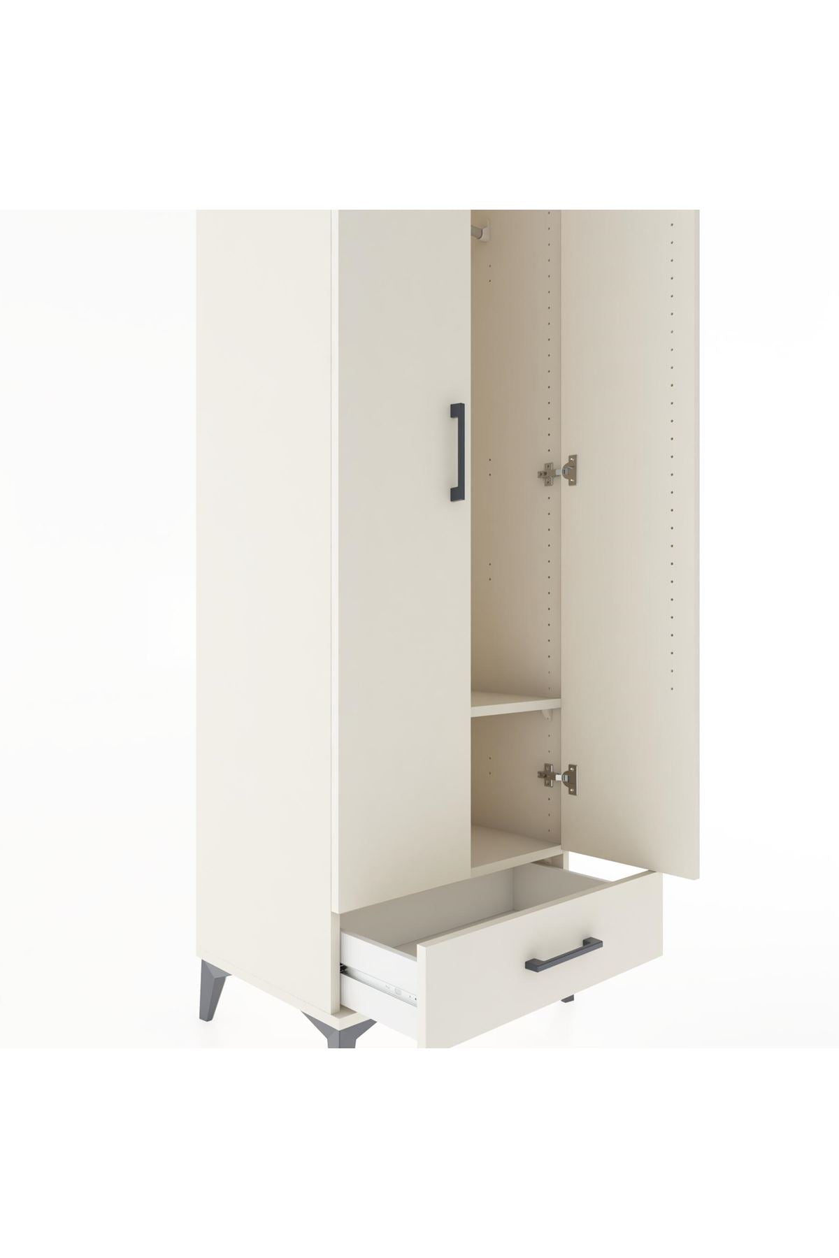 Hyperion Dolap 2 Raflı Tek Çekmeceli Tek Askılı 60x44x182 - S56M030V1B