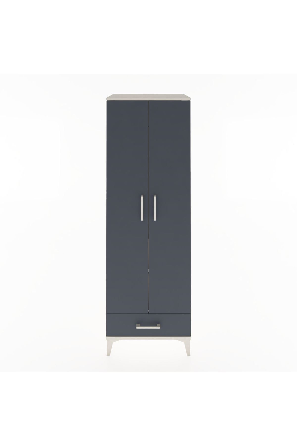 Hyperion Dolap 2 Raflı Tek Çekmeceli Tek Askılı 60x44x182 - S56M030V2B