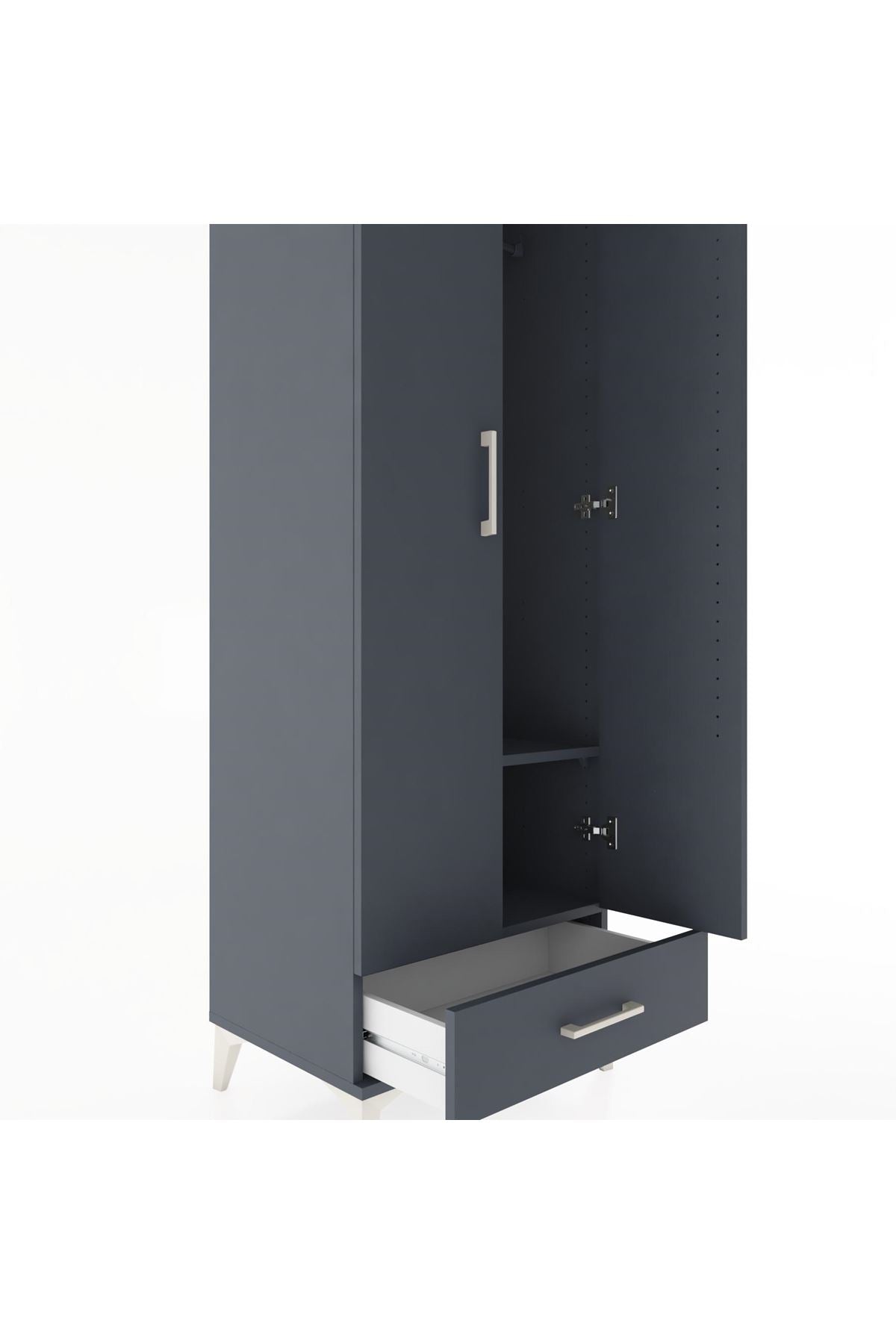 Hyperion Dolap 2 Raflı Tek Çekmeceli Tek Askılı 60x44x182 - S56M030V5B