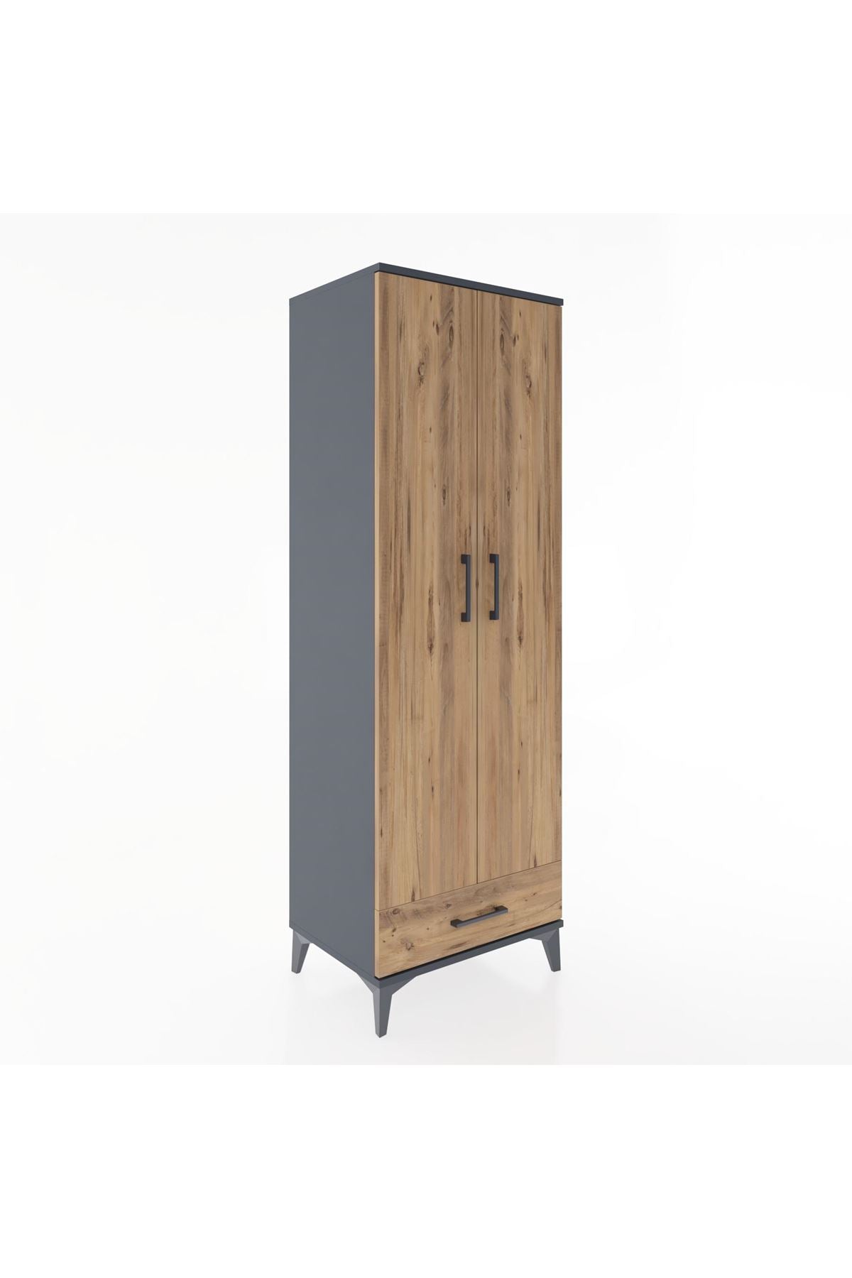 Hyperion Dolap 2 Raflı Tek Çekmeceli Tek Askılı 60x44x182 - S56M030V6B