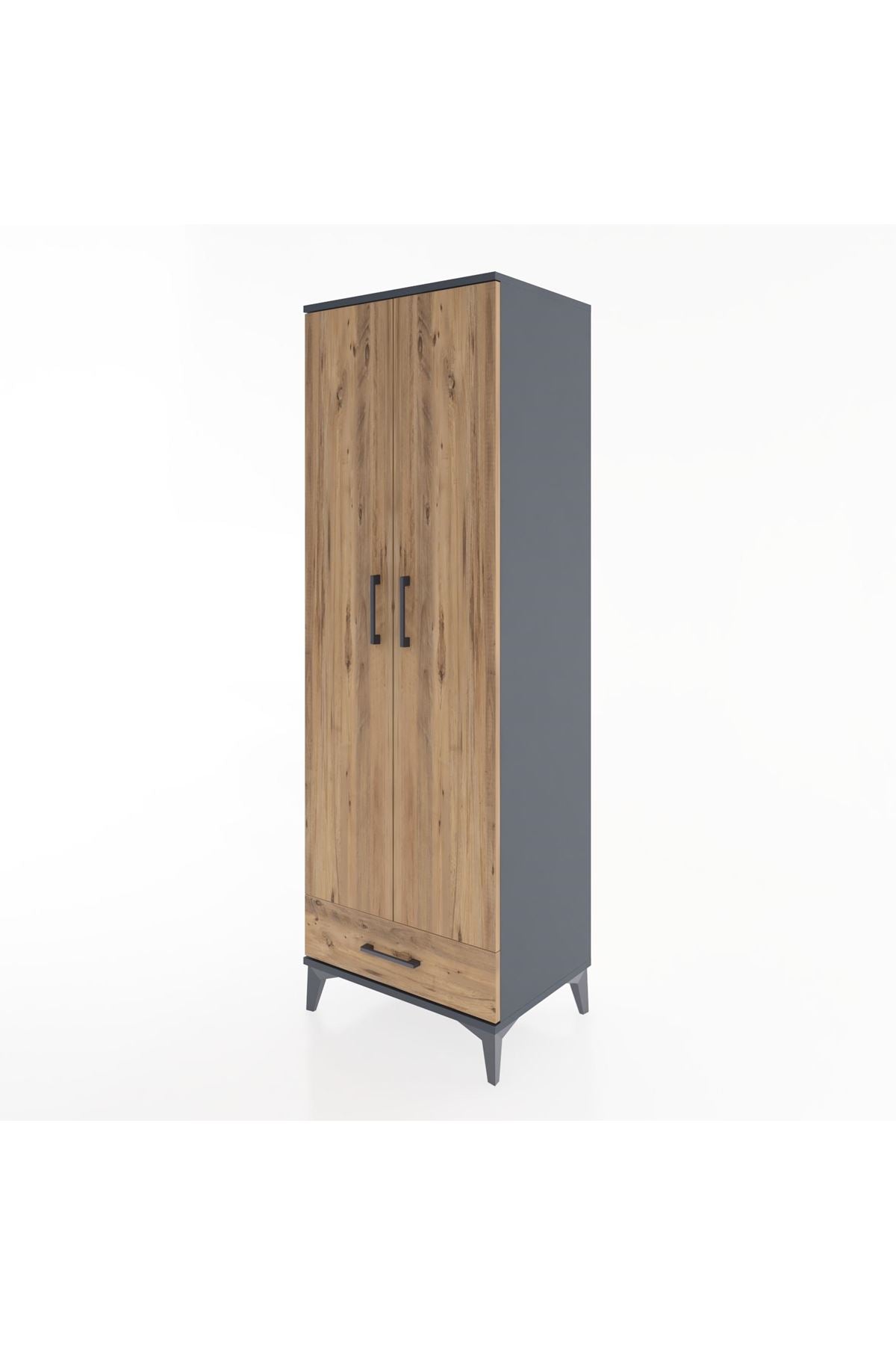 Hyperion Dolap 2 Raflı Tek Çekmeceli Tek Askılı 60x44x182 - S56M030V6B
