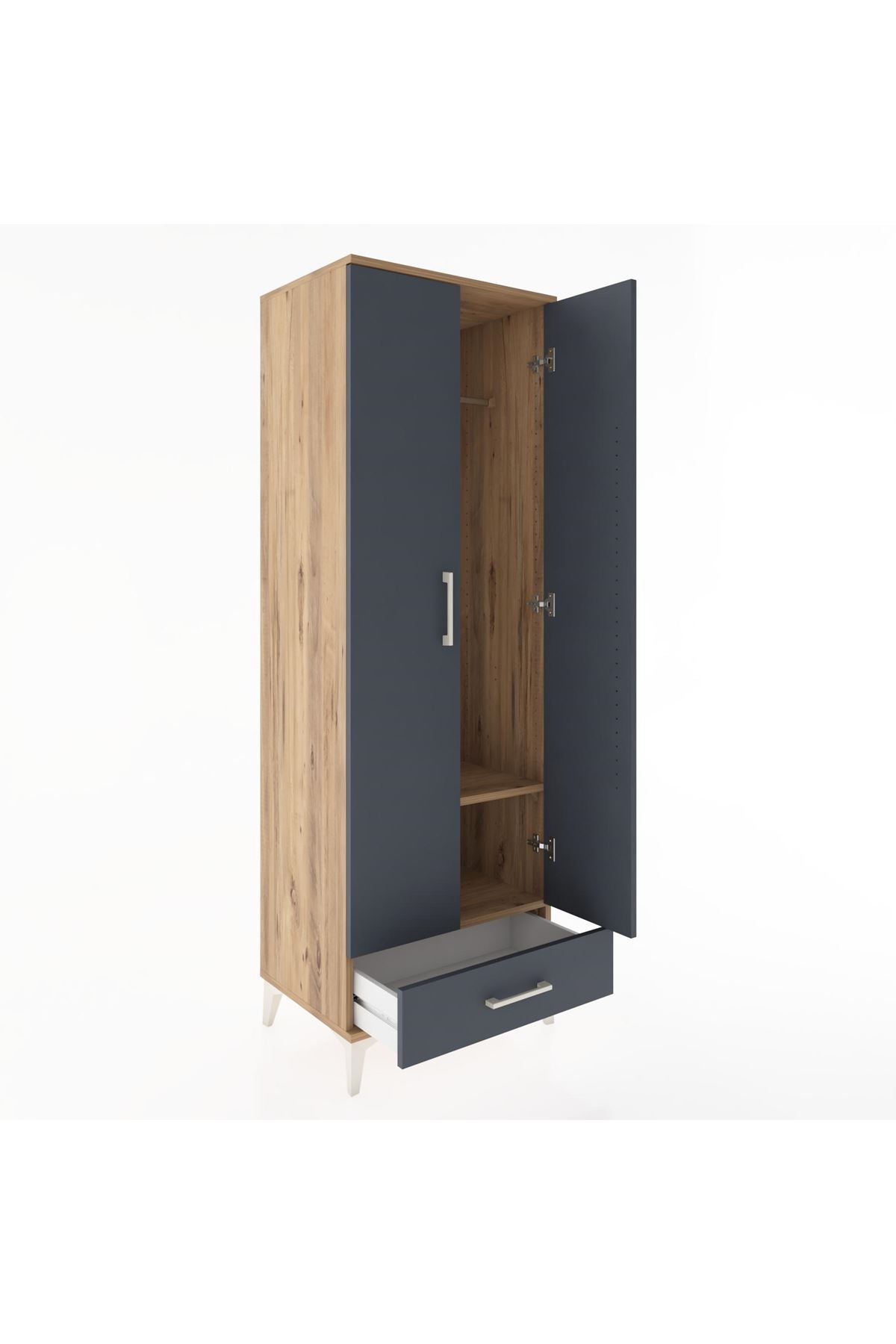 Hyperion Dolap 2 Raflı Tek Çekmeceli Tek Askılı 60x44x182 - S56M030V8B