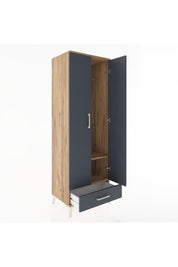 Hyperion Dolap 2 Raflı Tek Çekmeceli Tek Askılı 60x44x182 - S56M030V8B