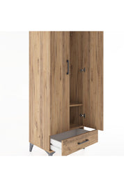Hyperion Dolap 2 Raflı Tek Çekmeceli Tek Askılı 60x44x182 - S56M030V9B