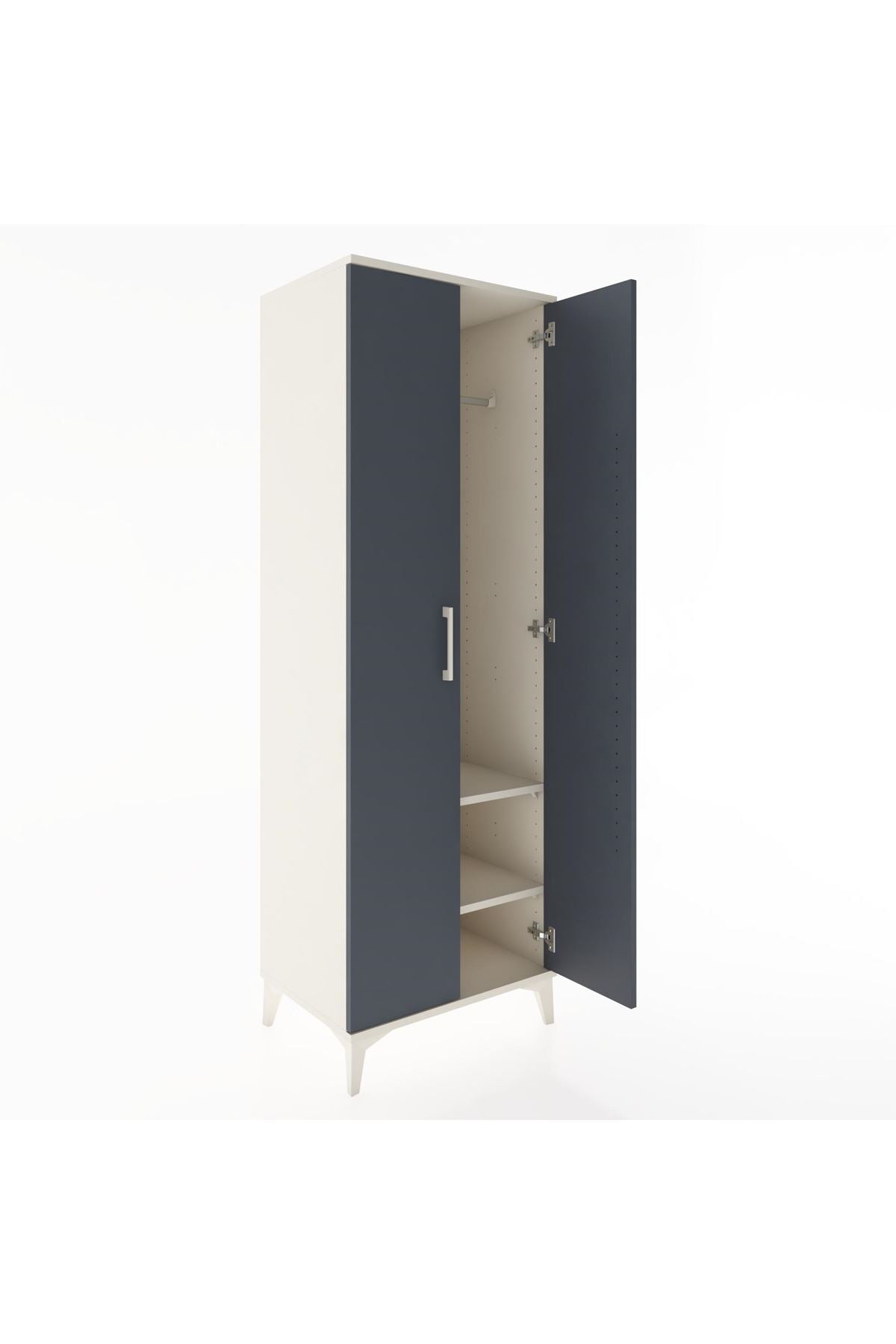 Hyperion Dolap 2 Raflı 2 Kapaklı Tek Askılı 60x44x182 - S56M031V2B