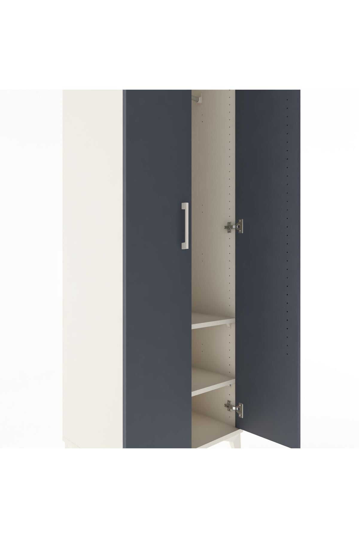 Hyperion Dolap 2 Raflı 2 Kapaklı Tek Askılı 60x44x182 - S56M031V2B