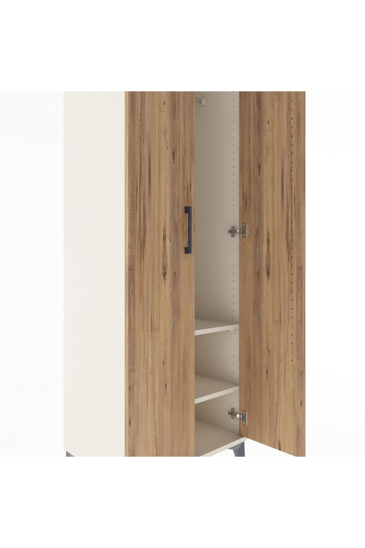 Hyperion Dolap 2 Raflı 2 Kapaklı Tek Askılı 60x44x182 - S56M031V3B