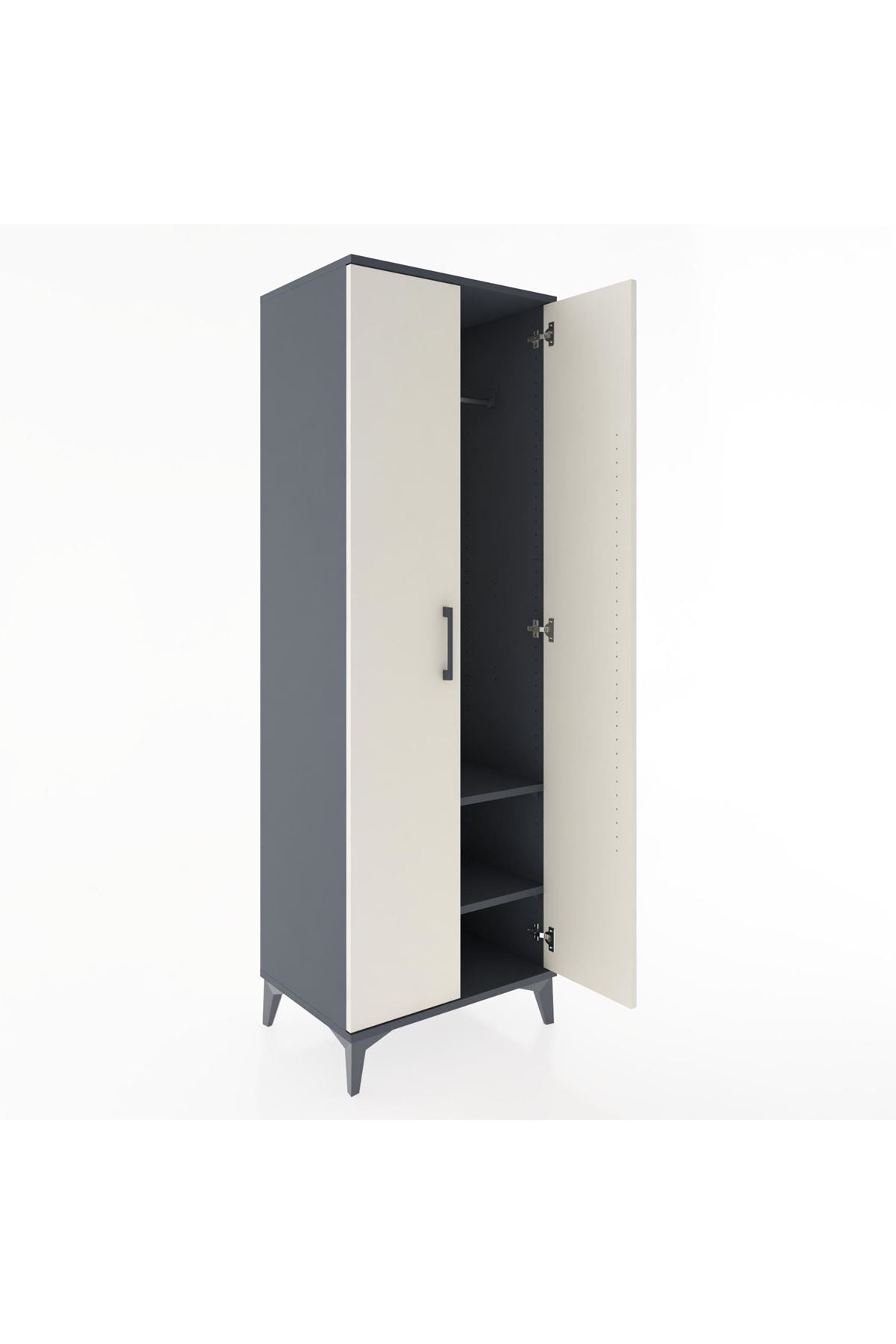Hyperion Dolap 2 Raflı 2 Kapaklı Tek Askılı 60x44x182 - S56M031V4B