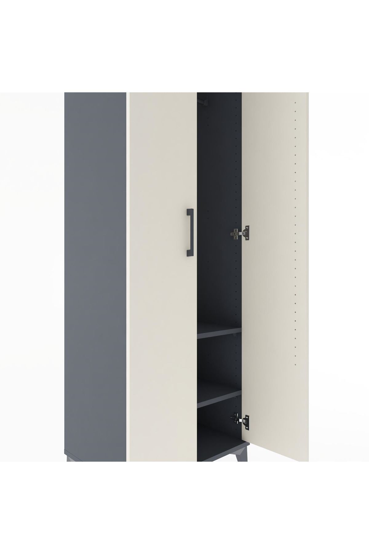 Hyperion Dolap 2 Raflı 2 Kapaklı Tek Askılı 60x44x182 - S56M031V4B