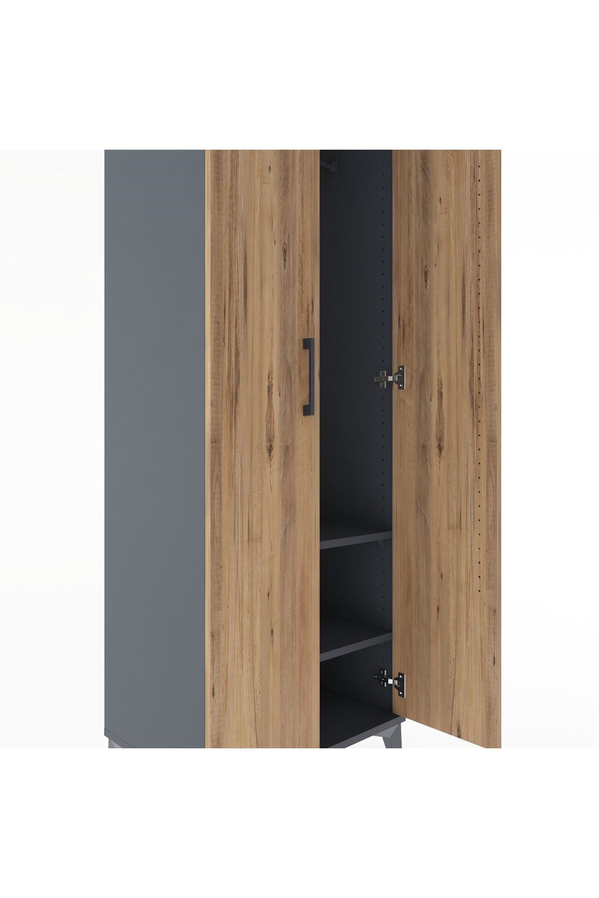Hyperion Dolap 2 Raflı 2 Kapaklı Tek Askılı 60x44x182 - S56M031V6B