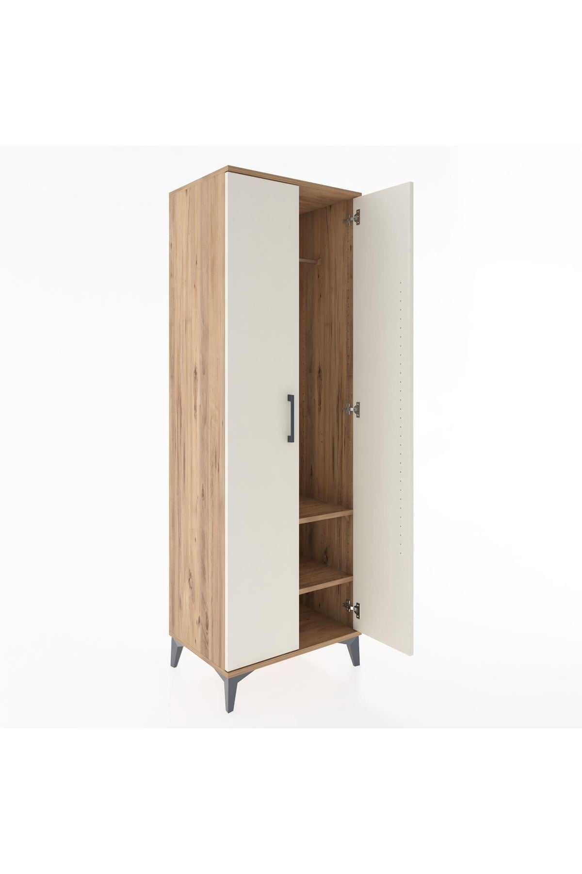 Hyperion Dolap 2 Raflı 2 Kapaklı Tek Askılı 60x44x182 - S56M031V7B