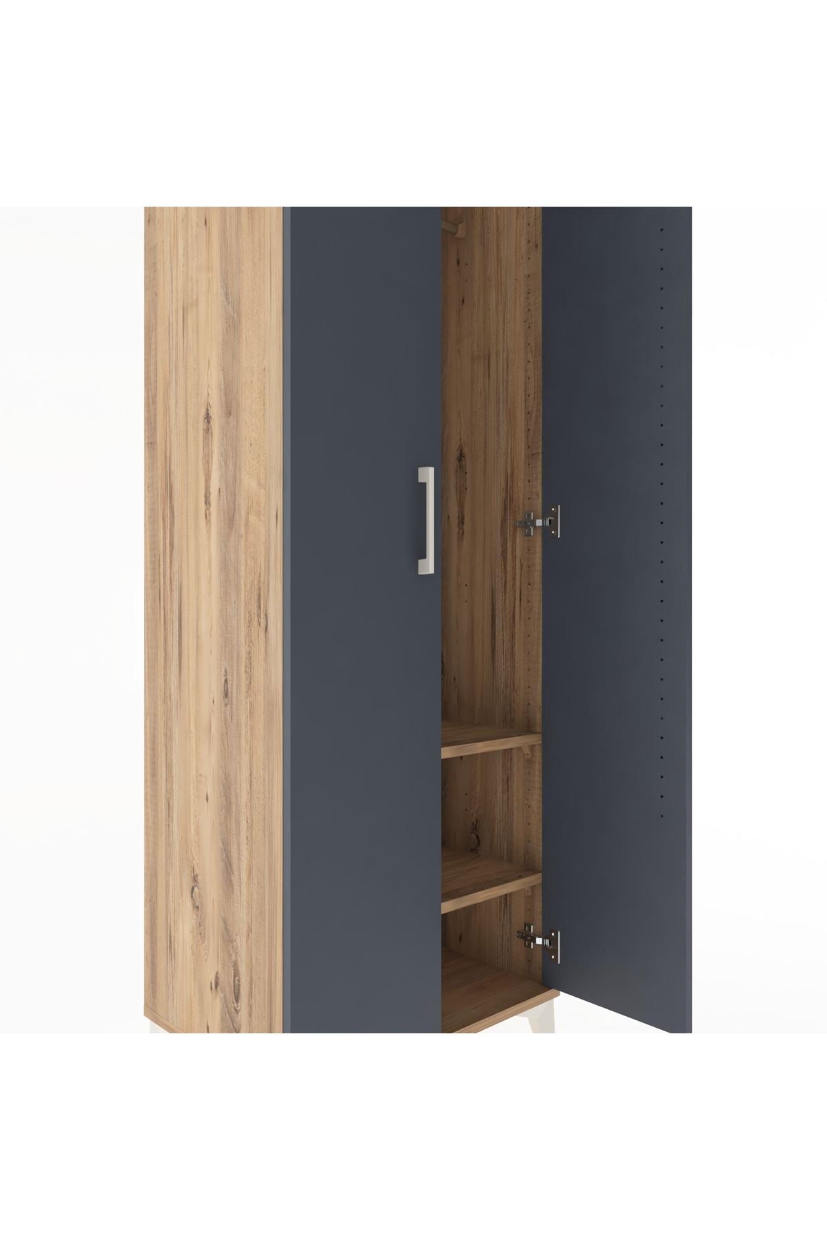 Hyperion Dolap 2 Raflı 2 Kapaklı Tek Askılı 60x44x182 - S56M031V8B