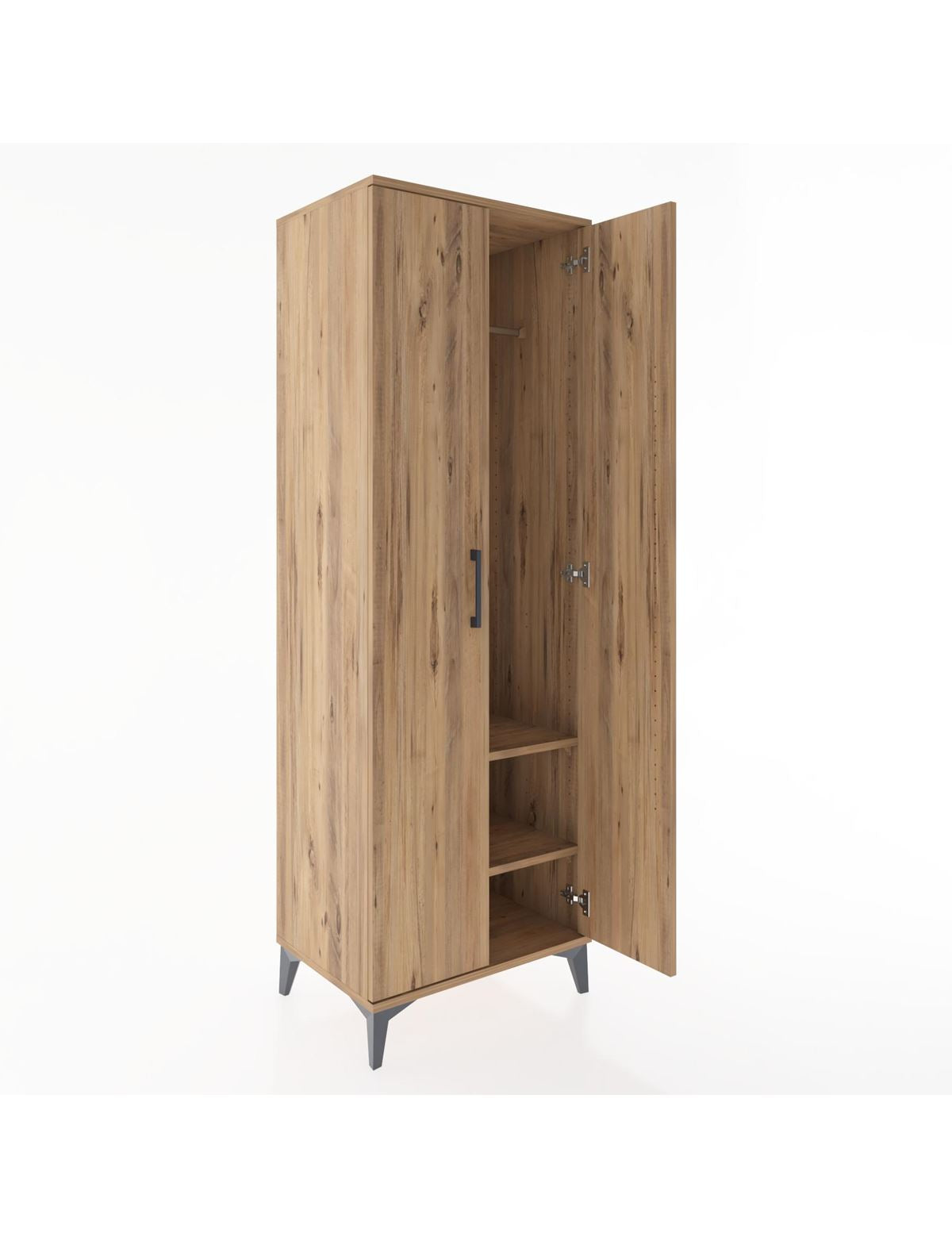 Hyperion Dolap 2 Raflı 2 Kapaklı Tek Askılı 60x44x182 - S56M031V9B