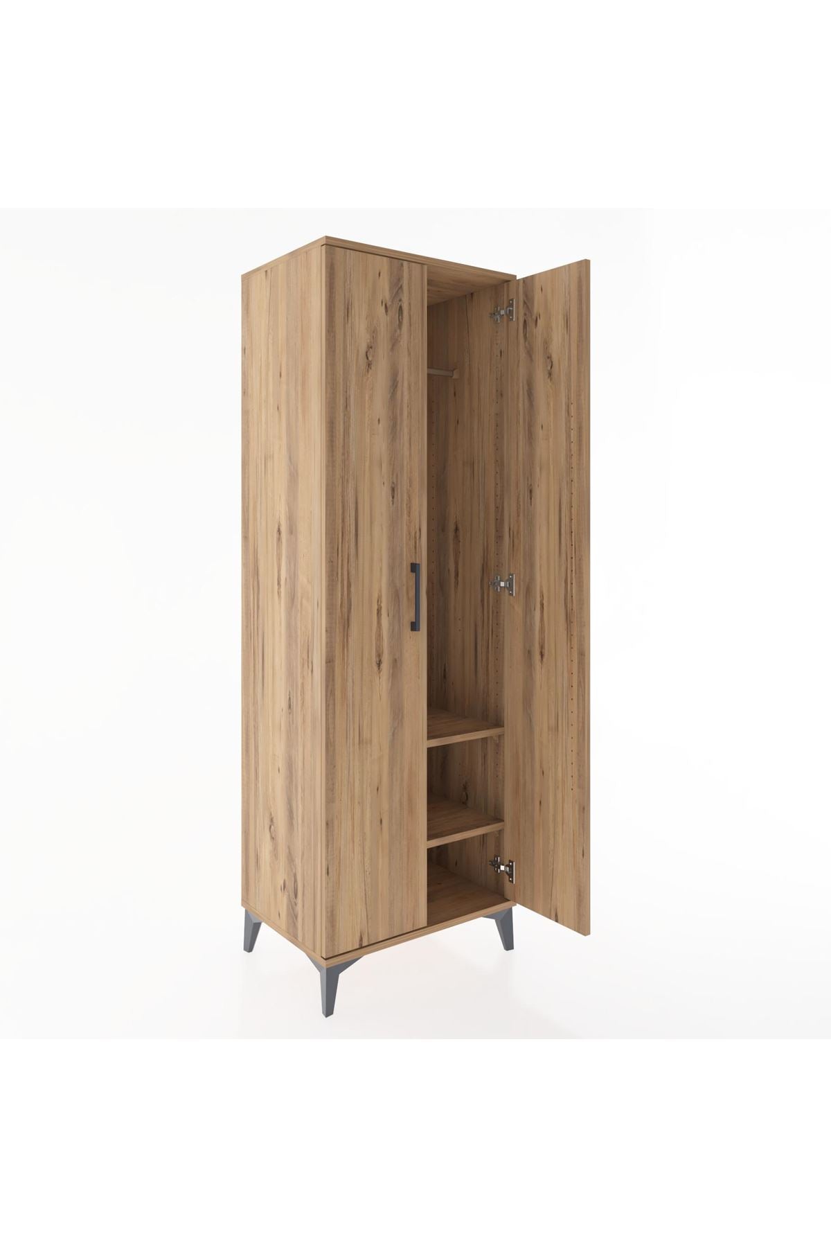 Hyperion Dolap 2 Raflı 2 Kapaklı Tek Askılı 60x44x182 - S56M031V9B