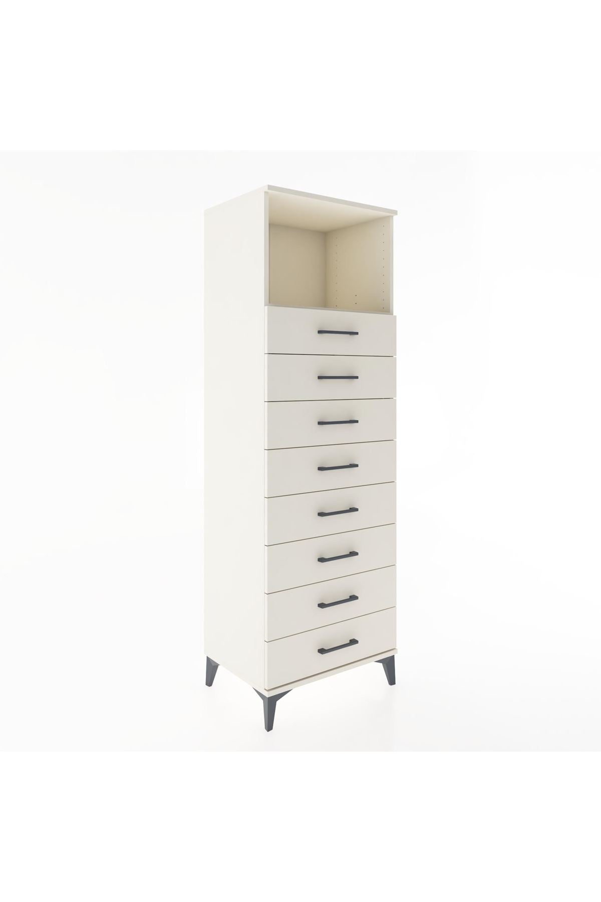 Hyperion Dolap Tek Raflı 8 Çekmeceli 60x44x182 - S56M032V1B