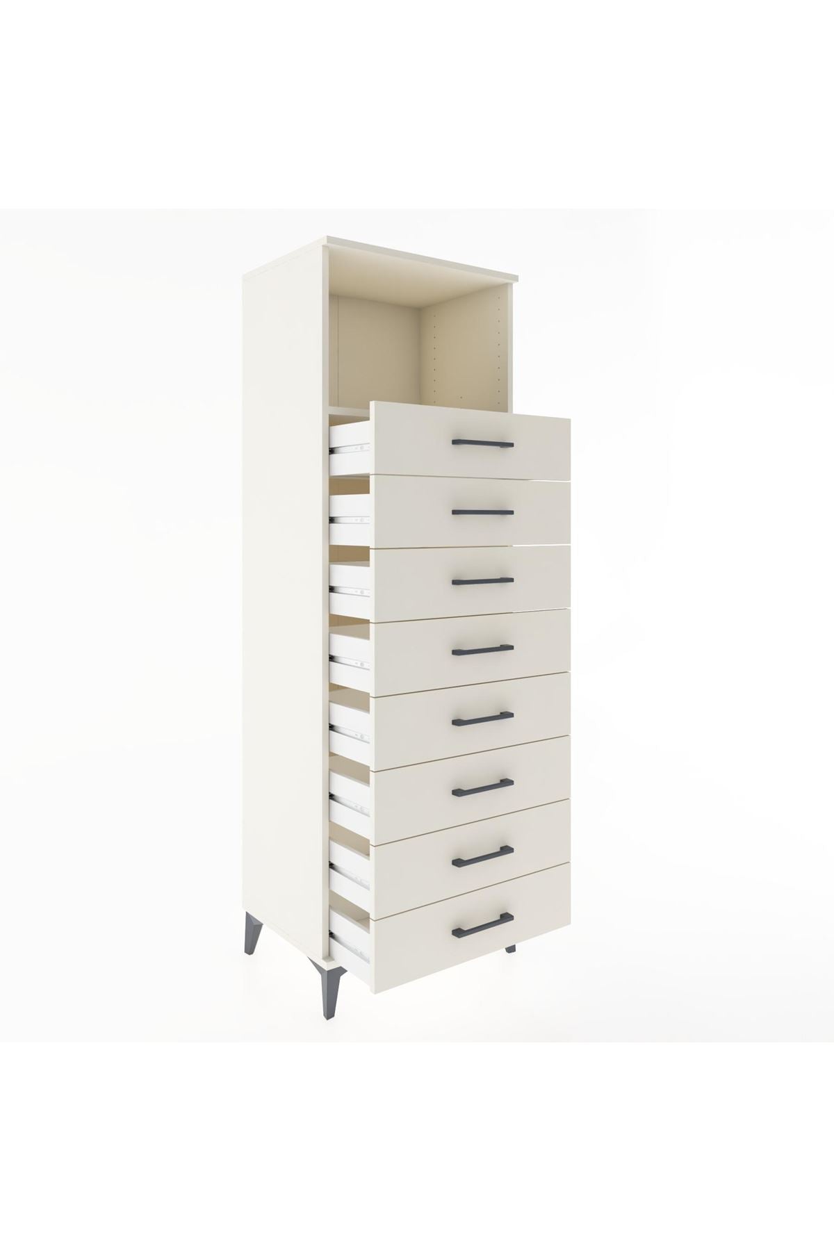Hyperion Dolap Tek Raflı 8 Çekmeceli 60x44x182 - S56M032V1B