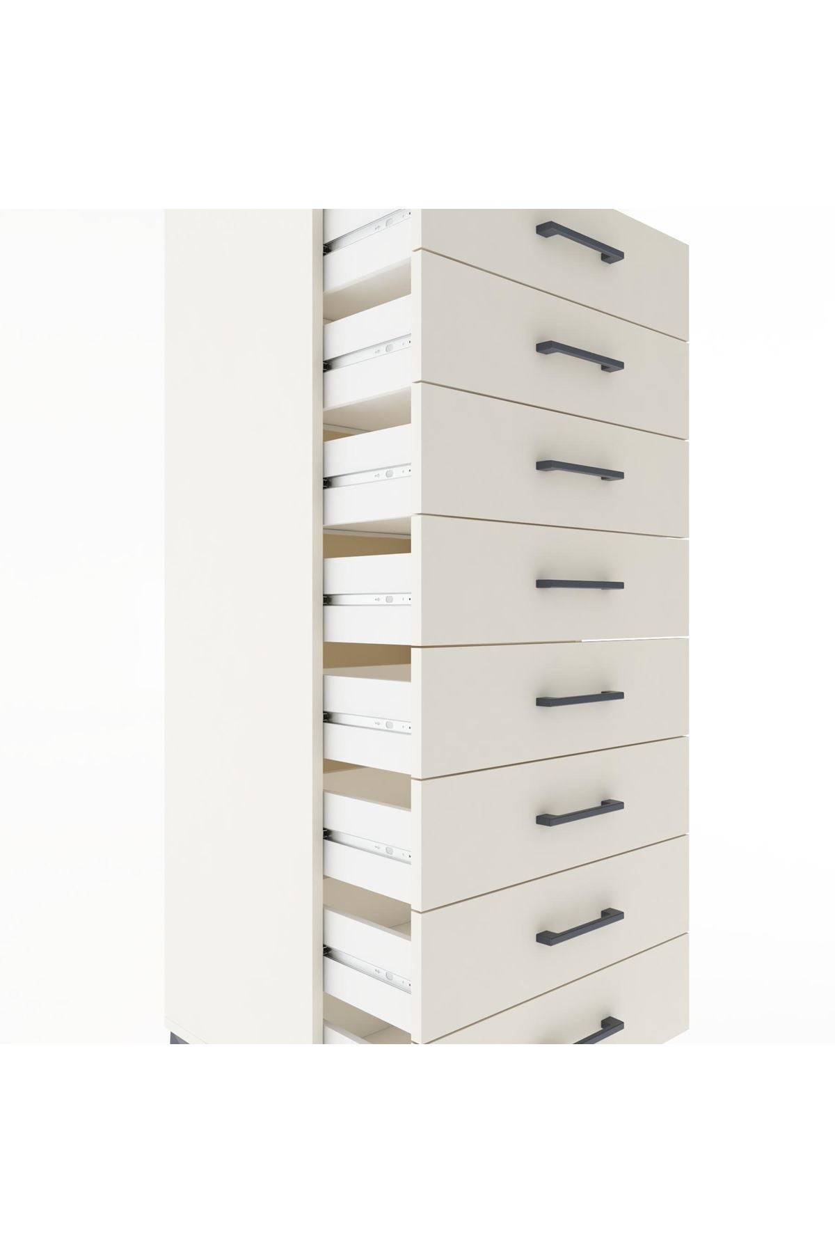 Hyperion Dolap Tek Raflı 8 Çekmeceli 60x44x182 - S56M032V1B