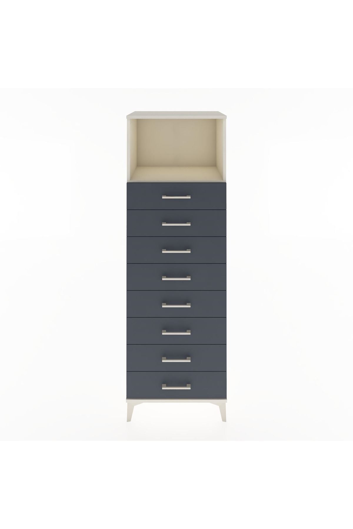 Hyperion Dolap Tek Raflı 8 Çekmeceli 60x44x182 - S56M032V2B
