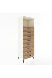Hyperion Dolap Tek Raflı 8 Çekmeceli 60x44x182 - S56M032V3B