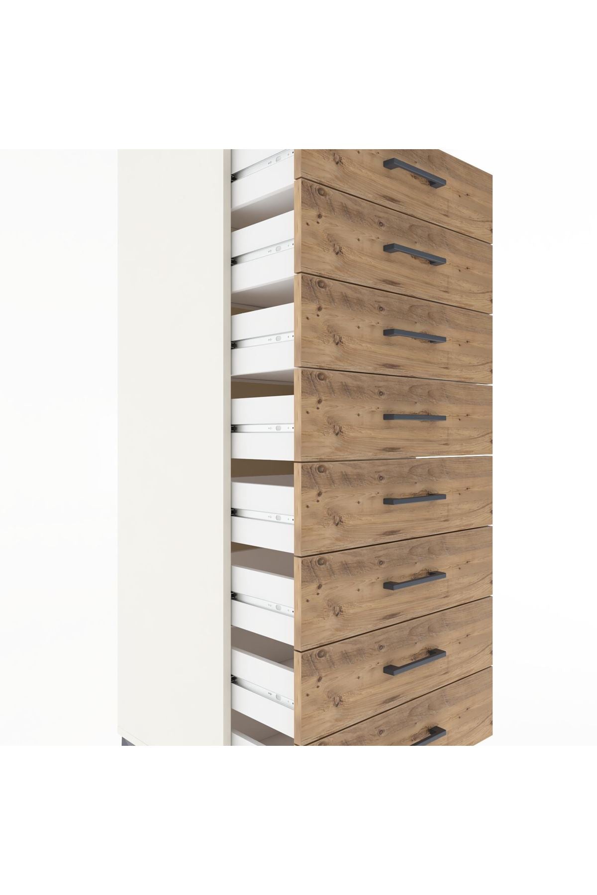 Hyperion Dolap Tek Raflı 8 Çekmeceli 60x44x182 - S56M032V3B