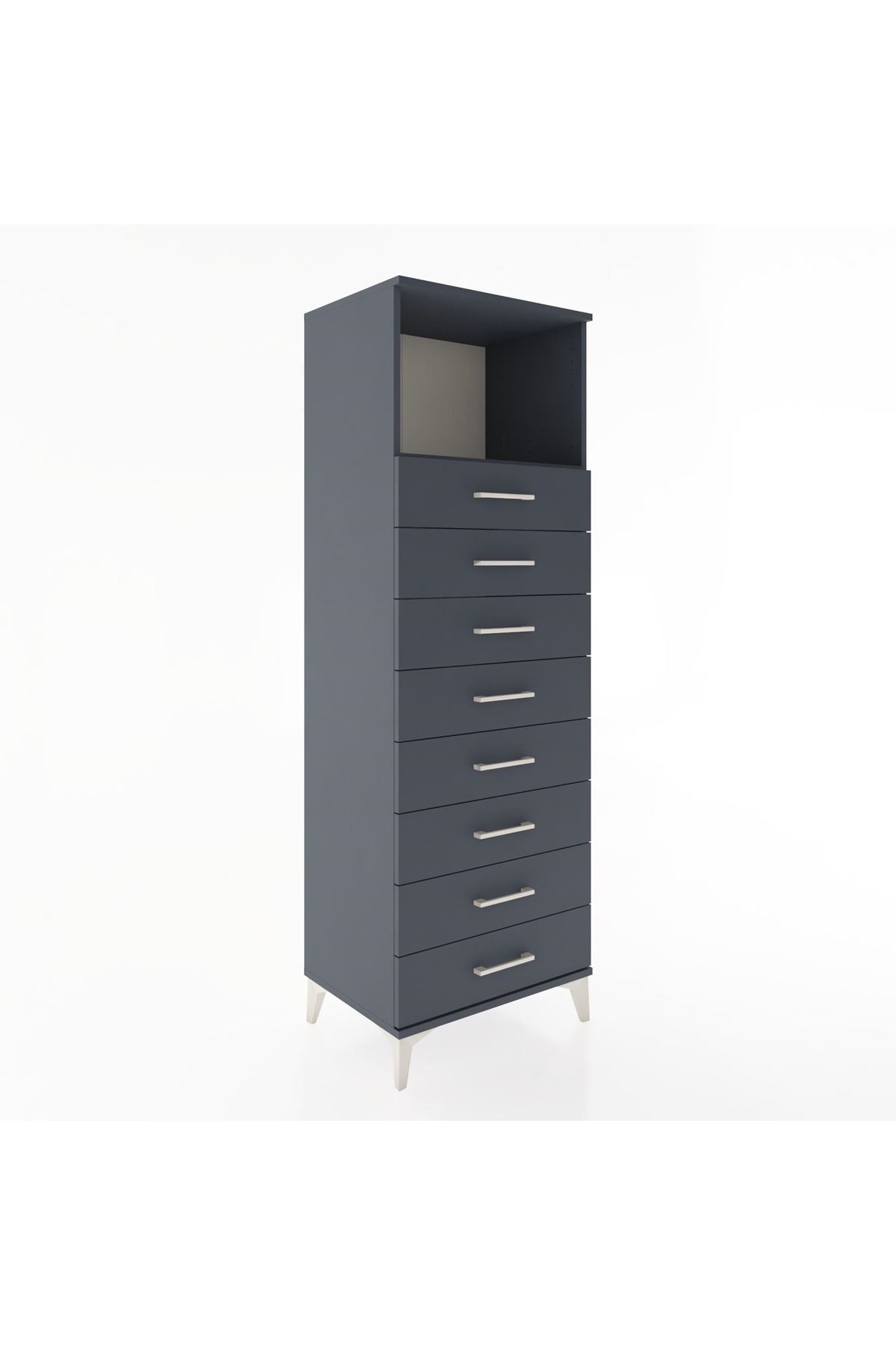 Hyperion Dolap Tek Raflı 8 Çekmeceli 60x44x182 - S56M032V5B