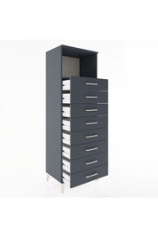 Hyperion Dolap Tek Raflı 8 Çekmeceli 60x44x182 - S56M032V5B